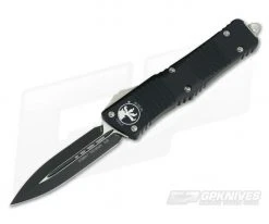 Microtech Combat Troodon Black Elmax Plain Double Edge Automatic 142-1