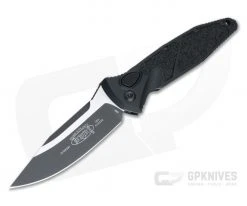 Microtech Socom Elite Automatic Tactical Black M390 Black Aluminum Folder 160A-1T