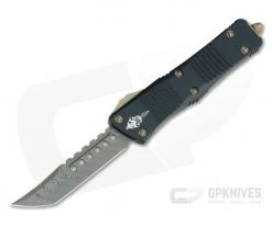 Microtech Troodon Hellhound Damascus Signature Series Bronze Hardware 619-16